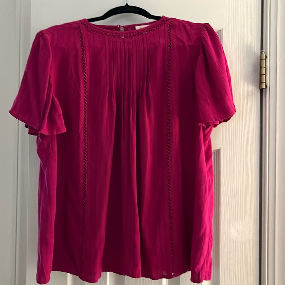 Dark pink summer blouse